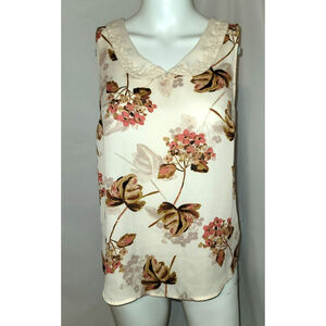 LC Lauren Conrad Floral Embellished Peter Pan Collar Blouse - Size M